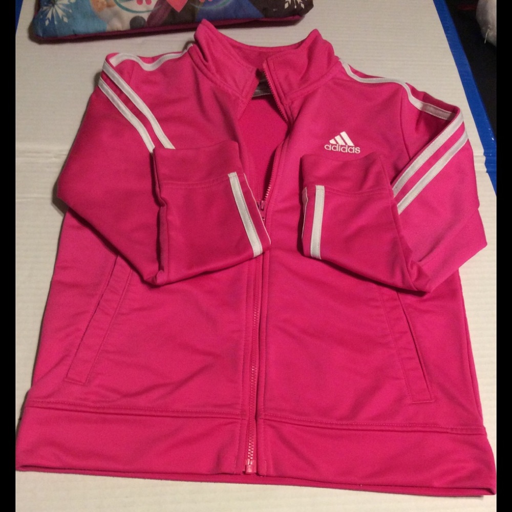 Adidas girls zip up jacket size L 12/14